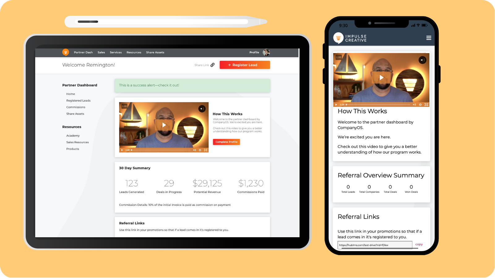 Out-of-the-Box Partner Portal is Mobile-Responsive & Customizable